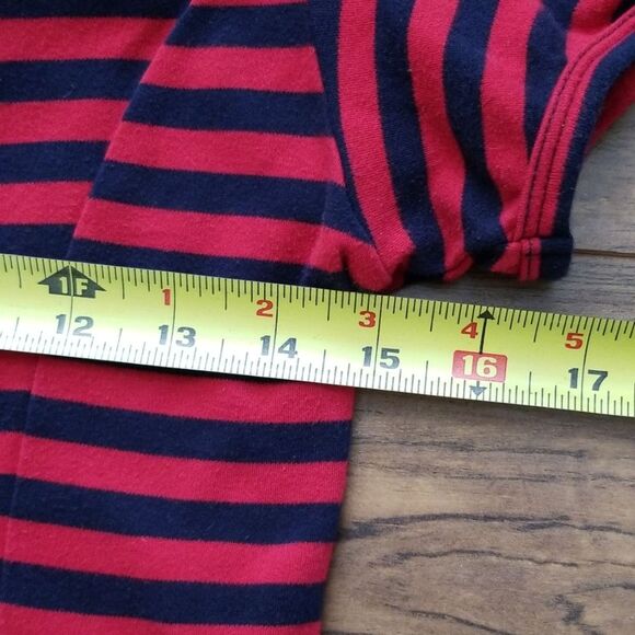 Uniqlo Womens XS Striped Dress W/ Bow VGUC Nautical Skater Dress Sweet Girl - Picture 6 of 6